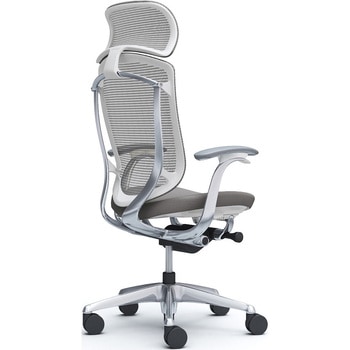 コンテッサセコンダ，固定肘，座クッション，大型ヘッド5本脚，ポリッシュ，ホワイト，ランバー無ハンガー無 オカムラ(岡村製作所)