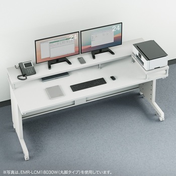 机上ラック eシリーズ ホワイト×ホワイト角脚 サンワサプライ