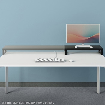 机上ラック eシリーズ 薄い木目×ホワイト角脚 サンワサプライ