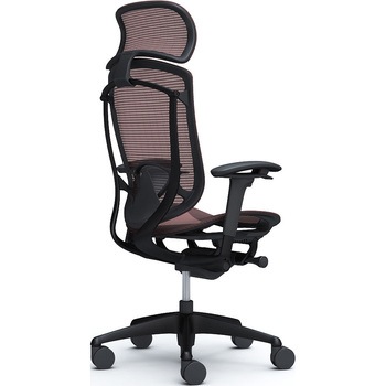 コンテッサセコンダ、可動肘、固定ヘッド、座メッシュ、ハンガー無、ランバー付、ブラックB、ブラック、脚ブラック、ウレタン オカムラ(岡村製作所)