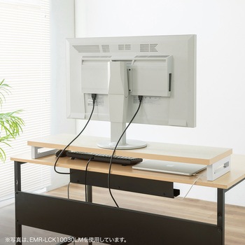 机上ラック eシリーズ ホワイト×ホワイト角脚 サンワサプライ