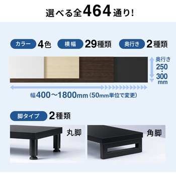 机上ラック eシリーズ ブラック×ブラック丸脚 サンワサプライ