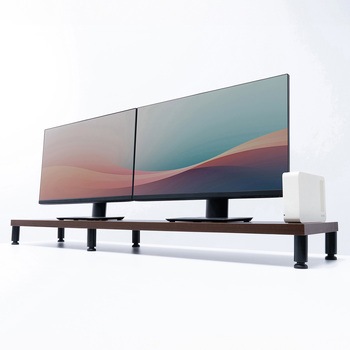 机上ラック eシリーズ 濃い木目×ブラック丸脚 サンワサプライ