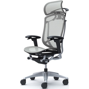 コンテッサセコンダ、可動肘、固定ヘッド、座メッシュ、ハンガー付、ランバー無、ブラックB、シルバー、脚シルバー、ウレタン オカムラ(岡村製作所)