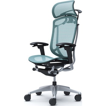 コンテッサセコンダ、可動肘、固定ヘッド、座メッシュ、ハンガー付、ランバー無、ブラックB、シルバー、脚シルバー、ウレタン オカムラ(岡村製作所)
