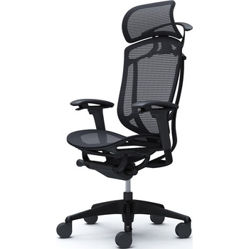 コンテッサセコンダ、可動肘、固定ヘッド、座メッシュ、ハンガー付、ランバー無、ブラックB、ブラック、脚ブラック、ウレタン オカムラ(岡村製作所)