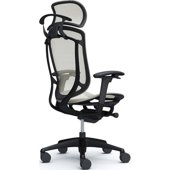 コンテッサセコンダ、可動肘、固定ヘッド、座メッシュ、ハンガー付、ランバー無、ブラックB、ブラック、脚ブラック、ウレタン オカムラ(岡村製作所)