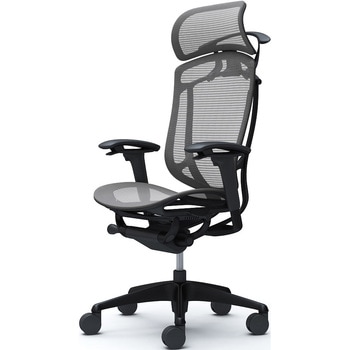 コンテッサセコンダ、可動肘、固定ヘッド、座メッシュ、ハンガー付、ランバー無、ブラックB、ブラック、脚ブラック、ウレタン オカムラ(岡村製作所)