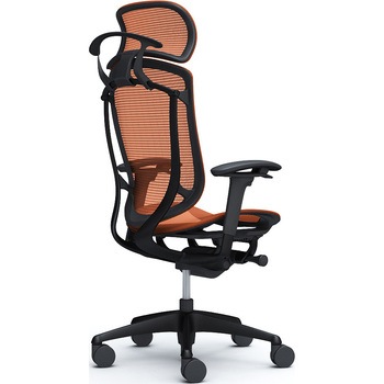 コンテッサセコンダ、可動肘、固定ヘッド、座メッシュ、ハンガー付、ランバー無、ブラックB、ブラック、脚ブラック、ウレタン オカムラ(岡村製作所)