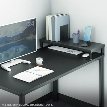 机上ラック eシリーズ 薄い木目×ホワイト丸脚 サンワサプライ