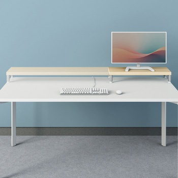 机上ラック eシリーズ 薄い木目×ホワイト丸脚 サンワサプライ