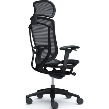 コンテッサセコンダ、可動肘、固定ヘッド、座メッシュ、ハンガー無、ランバー無、ブラックB、ブラック、脚ブラック、ウレタン オカムラ(岡村製作所)