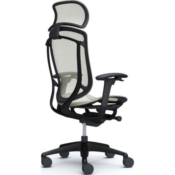 コンテッサセコンダ、可動肘、固定ヘッド、座メッシュ、ハンガー無、ランバー無、ブラックB、ブラック、脚ブラック、ウレタン オカムラ(岡村製作所)