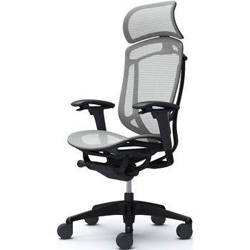 コンテッサセコンダ、可動肘、固定ヘッド、座メッシュ、ハンガー無、ランバー無、ブラックB、ブラック、脚ブラック、ウレタン オカムラ(岡村製作所)