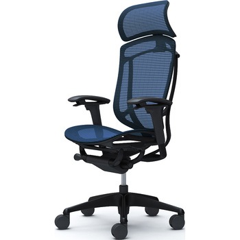 コンテッサセコンダ、可動肘、固定ヘッド、座メッシュ、ハンガー無、ランバー無、ブラックB、ブラック、脚ブラック、ウレタン オカムラ(岡村製作所)