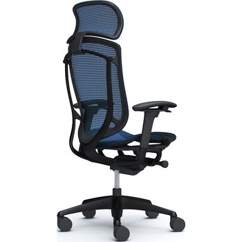 コンテッサセコンダ、可動肘、固定ヘッド、座メッシュ、ハンガー無、ランバー無、ブラックB、ブラック、脚ブラック、ウレタン オカムラ(岡村製作所)