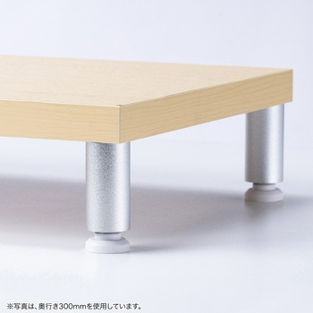 机上ラック eシリーズ 薄い木目×ホワイト丸脚 サンワサプライ