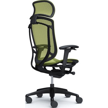 コンテッサセコンダ、可動肘、固定ヘッド、座メッシュ、ハンガー無、ランバー無、ブラックB、ブラック、脚ブラック、ウレタン オカムラ(岡村製作所)