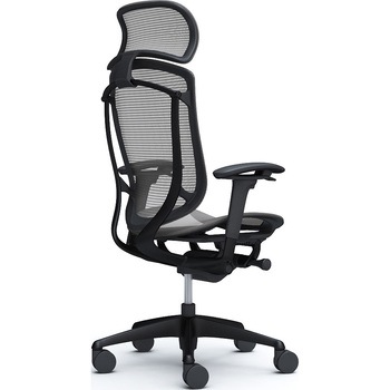 コンテッサセコンダ、可動肘、固定ヘッド、座メッシュ、ハンガー無、ランバー無、ブラックB、ブラック、脚ブラック、ウレタン オカムラ(岡村製作所)