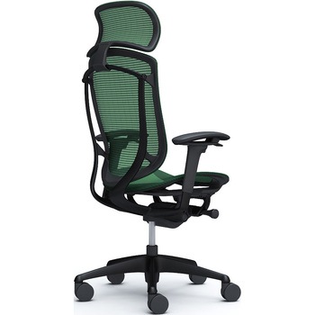 コンテッサセコンダ、可動肘、固定ヘッド、座メッシュ、ハンガー無、ランバー無、ブラックB、ブラック、脚ブラック、ウレタン オカムラ(岡村製作所)