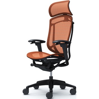 コンテッサセコンダ、可動肘、固定ヘッド、座メッシュ、ハンガー無、ランバー無、ブラックB、ブラック、脚ブラック、ウレタン オカムラ(岡村製作所)