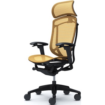 コンテッサセコンダ、可動肘、固定ヘッド、座メッシュ、ハンガー無、ランバー無、ブラックB、ブラック、脚ブラック、ウレタン オカムラ(岡村製作所)