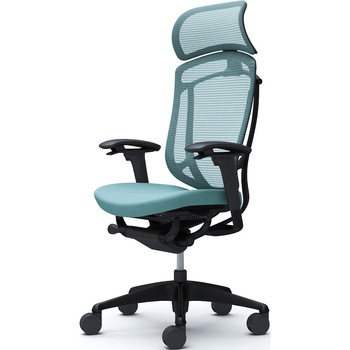 コンテッサセコンダ、可動肘、固定ヘッド、座クッション、ハンガー無、ランバー無、ブラックB、ブラック、脚ブラック、ウレタン オカムラ(岡村製作所)