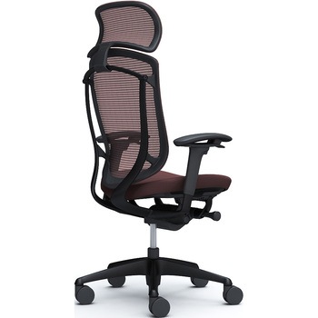 コンテッサセコンダ、可動肘、固定ヘッド、座クッション、ハンガー無、ランバー無、ブラックB、ブラック、脚ブラック、ウレタン オカムラ(岡村製作所)