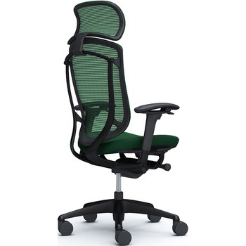 コンテッサセコンダ、可動肘、固定ヘッド、座クッション、ハンガー無、ランバー無、ブラックB、ブラック、脚ブラック、ウレタン オカムラ(岡村製作所)