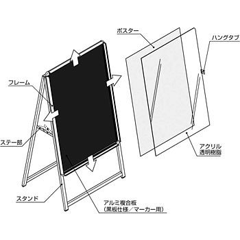 TPC-A(A1片面) A型スタンド看板 1台 タテヤマアドバンス 【通販サイト