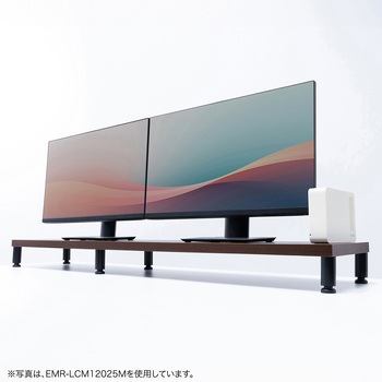 机上ラック eシリーズ 薄い木目×ホワイト丸脚 サンワサプライ