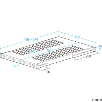 棚板 19インチマウント サンワサプライ