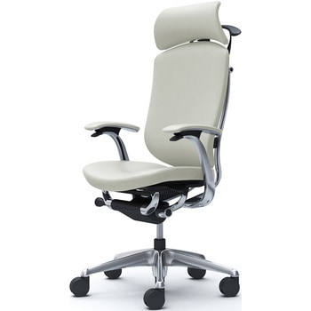 コンテッサセコンダ、固定肘、固定ヘッド、背座革、ハンガー付、ランバー無、ブラックB、ポリッシュ、脚ポリッシュ、ウレタン オカムラ(岡村製作所)