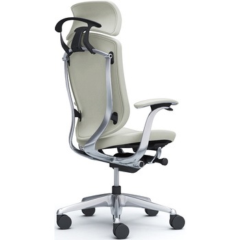 コンテッサセコンダ、固定肘、固定ヘッド、背座革、ハンガー付、ランバー無、ブラックB、ポリッシュ、脚ポリッシュ、ウレタン オカムラ(岡村製作所)