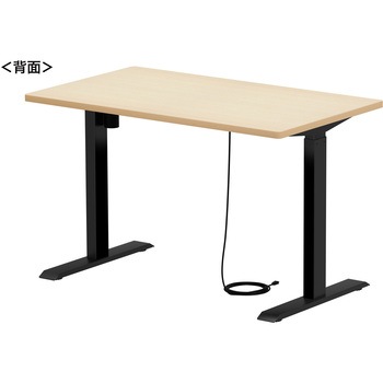デスク eシリーズ 薄い木目×ブラック電動昇降 サンワサプライ