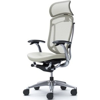 コンテッサセコンダ，固定肘，座革，大型ヘッド5本脚，ポリッシュ，ブラック，ランバー無ハンガー無 - オカムラ(岡村製作所)