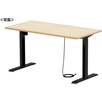 デスク eシリーズ 薄い木目×ブラック電動昇降 サンワサプライ