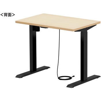 デスク eシリーズ 薄い木目×ブラック電動昇降 サンワサプライ
