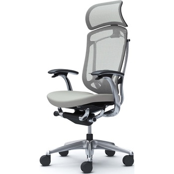 コンテッサセコンダ，固定肘，座クッション，大型ヘッド5本脚，ポリッシュ，ブラック，ランバー付ハンガー無 オカムラ(岡村製作所)