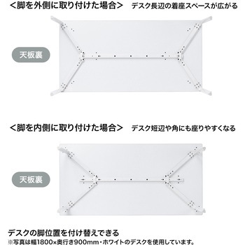 テーブル eシリーズ 薄い木目×ブラック サンワサプライ