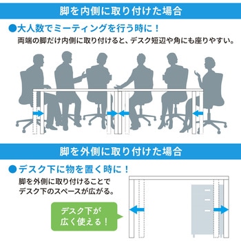 テーブル eシリーズ 薄い木目×ブラック サンワサプライ