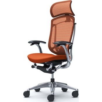 コンテッサセコンダ，固定肘，座クッション，大型ヘッド5本脚，ポリッシュ，ブラック，ランバー付ハンガー無 オカムラ(岡村製作所)