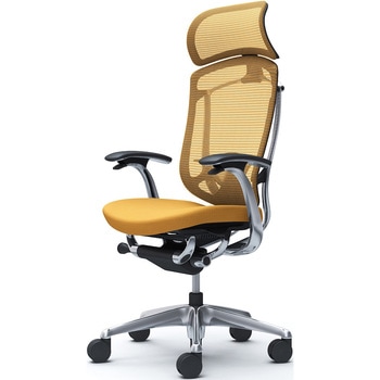 コンテッサセコンダ，固定肘，座クッション，大型ヘッド5本脚，ポリッシュ，ブラック，ランバー付ハンガー無 オカムラ(岡村製作所)