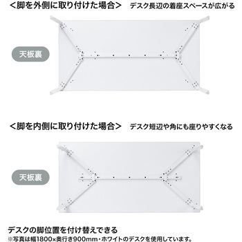テーブル eシリーズ 薄い木目×ブラック サンワサプライ