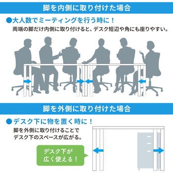 テーブル eシリーズ 薄い木目×ブラック サンワサプライ