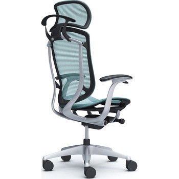 コンテッサセコンダ、固定肘、固定ヘッド、座メッシュ、ハンガー付、ランバー無、ブラックB、シルバー、脚シルバー、ウレタン オカムラ(岡村製作所)