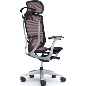 コンテッサセコンダ、固定肘、固定ヘッド、座メッシュ、ハンガー付、ランバー無、ブラックB、シルバー、脚シルバー、ウレタン オカムラ(岡村製作所)