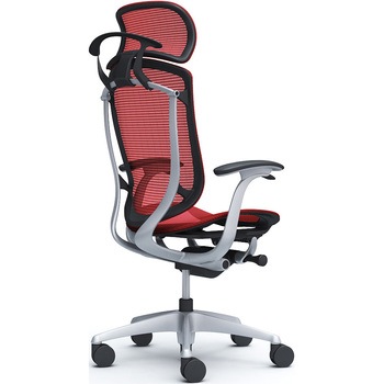 コンテッサセコンダ、固定肘、固定ヘッド、座メッシュ、ハンガー付、ランバー無、ブラックB、シルバー、脚シルバー、ウレタン オカムラ(岡村製作所)