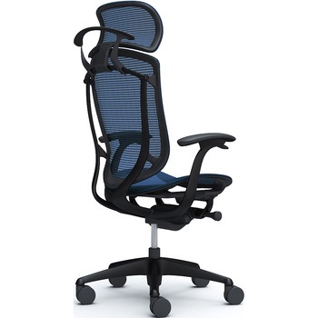 コンテッサセコンダ、固定肘、固定ヘッド、座メッシュ、ハンガー付、ランバー無、ブラックB、ブラック、脚ブラック、ウレタン オカムラ(岡村製作所)