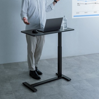 デスク ガス昇降 低床キャスター サンワダイレクト